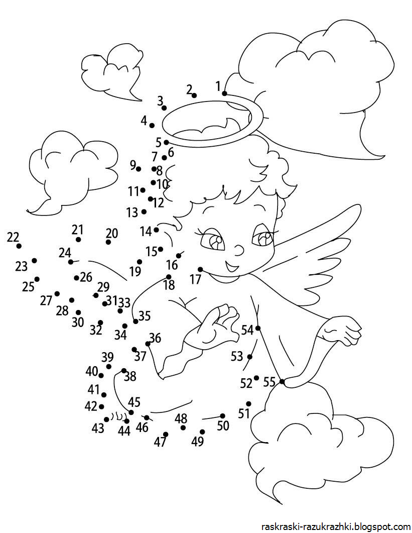 Рисование по точкам для девочек