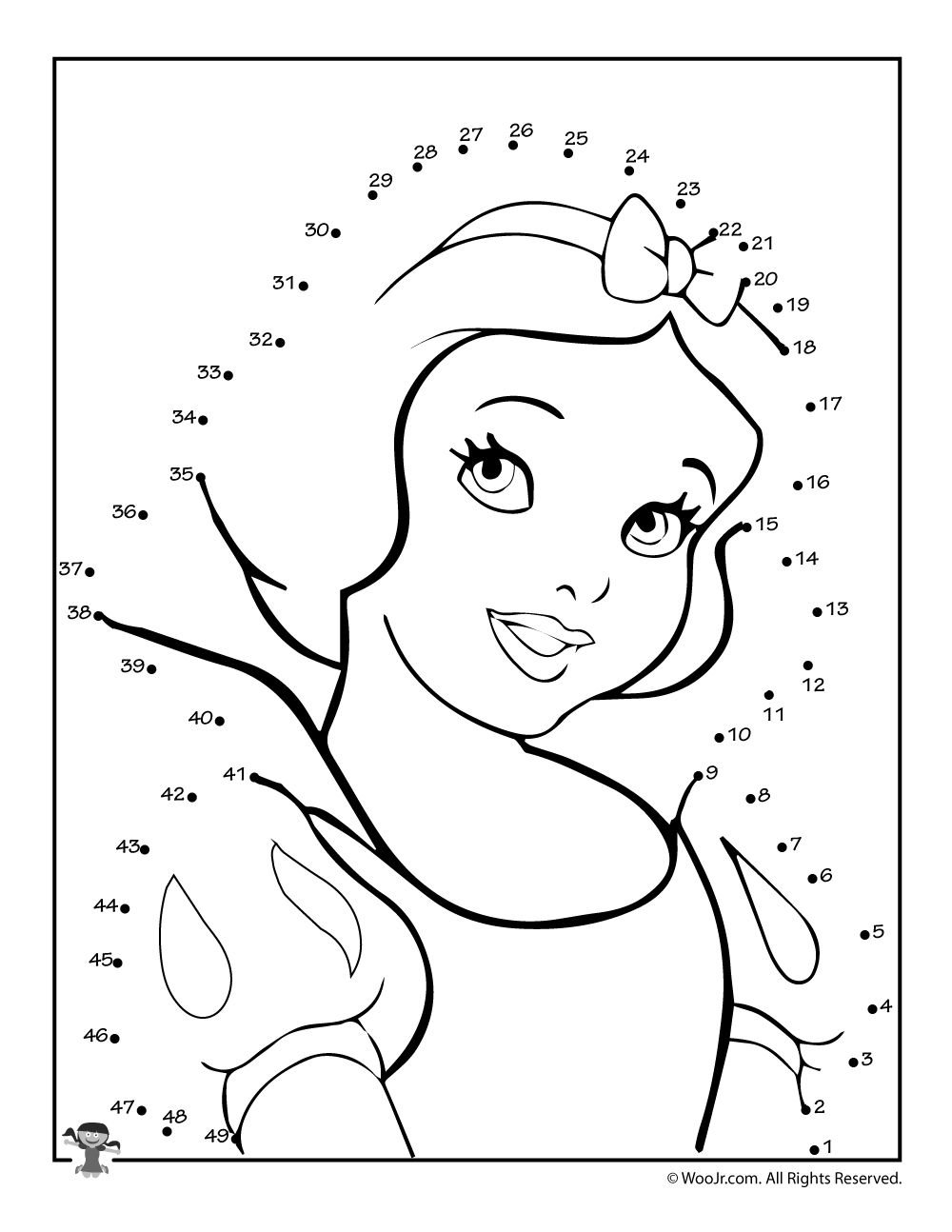 Рисование по точкам принцессы