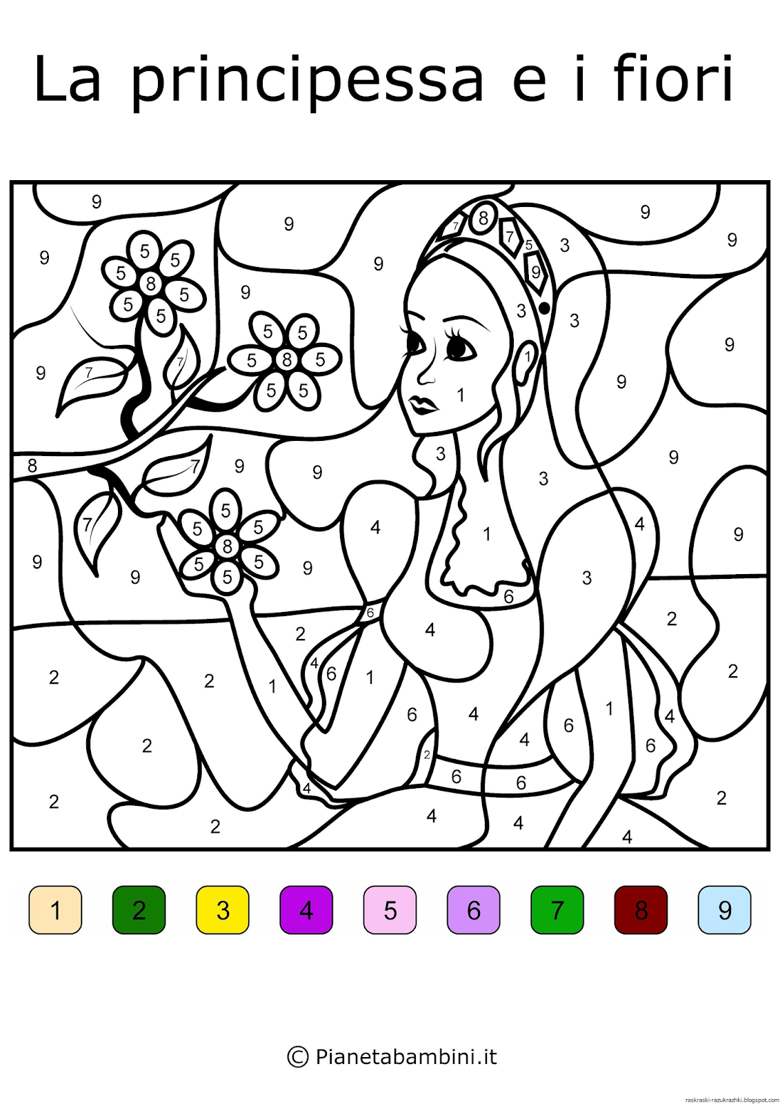 Рисование по точкам для девочек