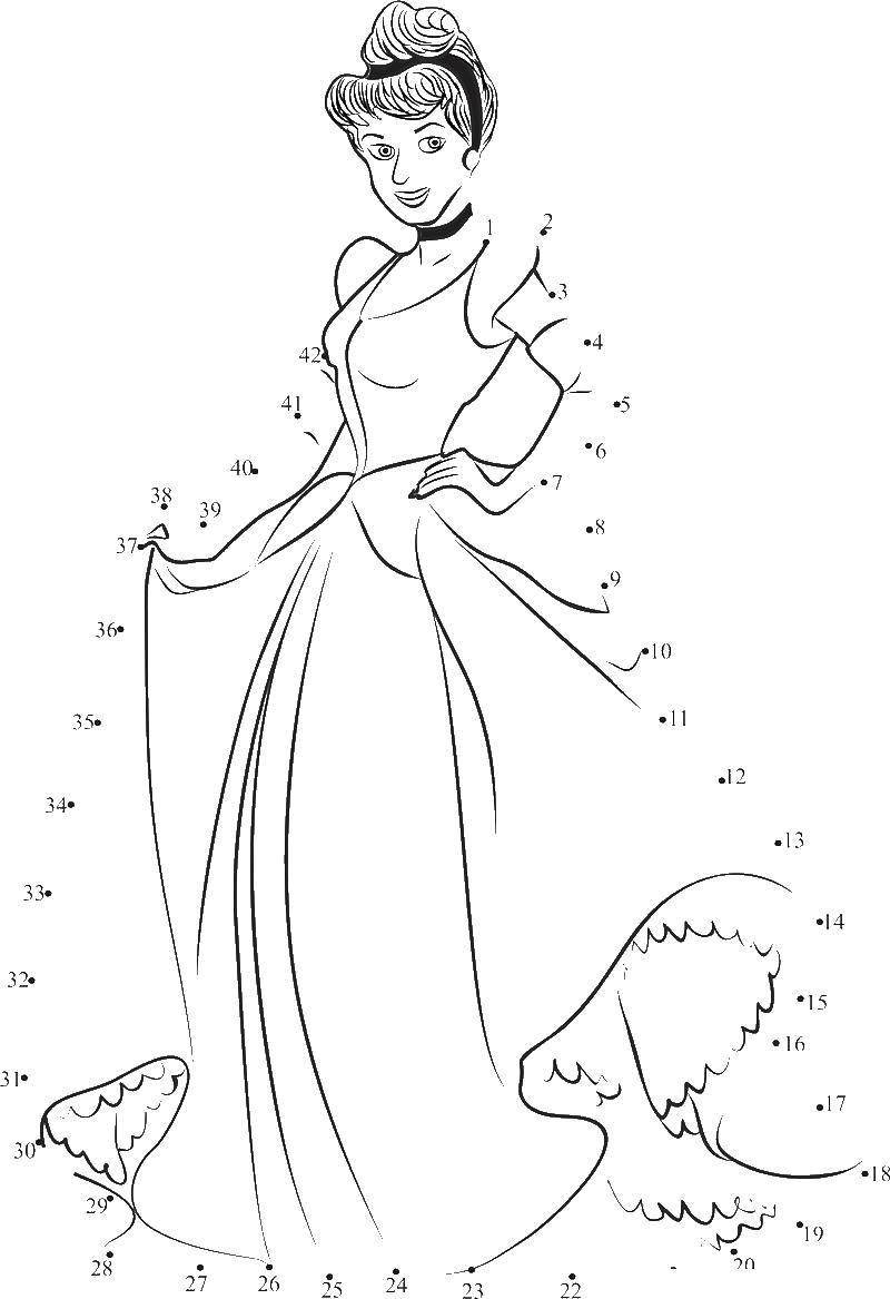 Соедини по точкам для девочек