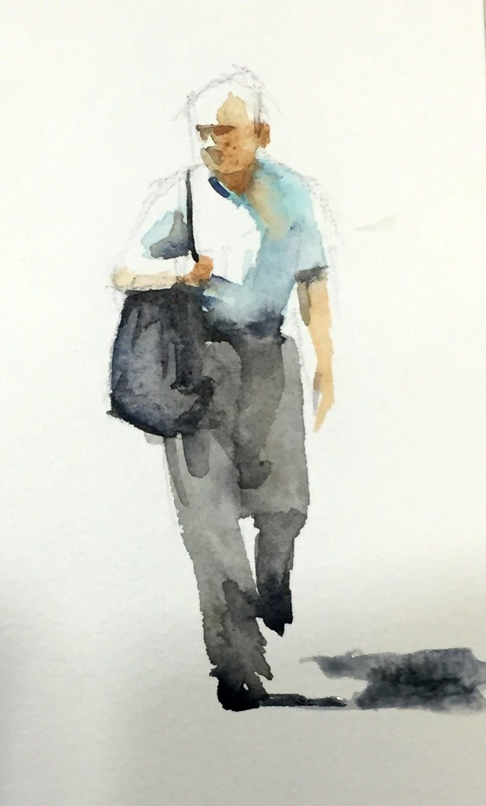 Зарисовки людей акварелью