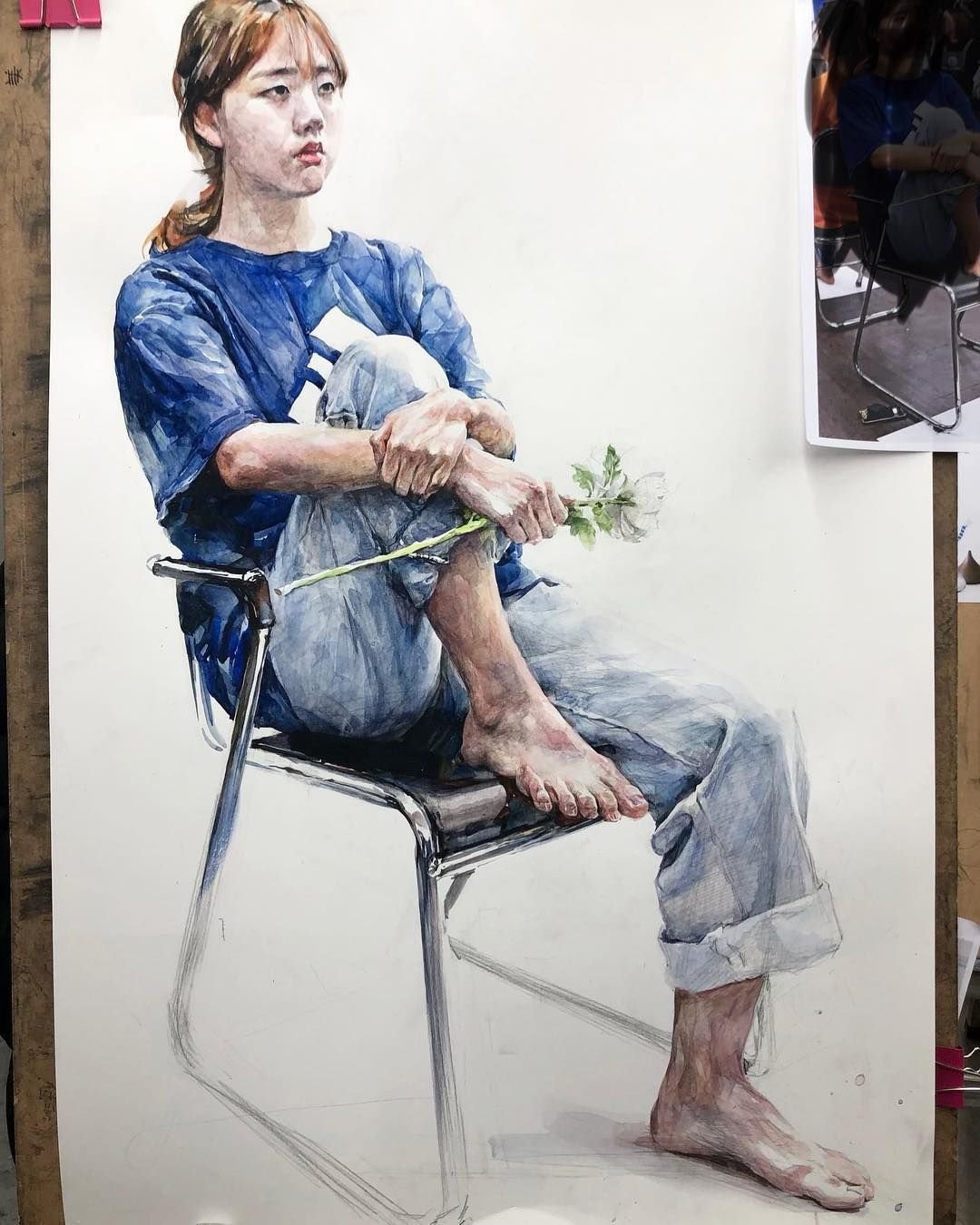 Зарисовки людей акварелью