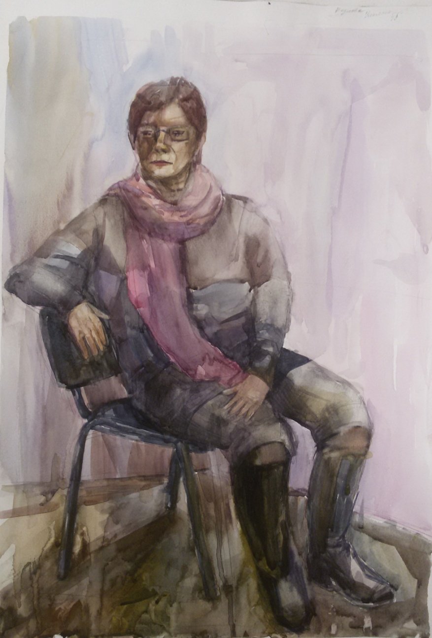 Этюд фигуры человека в контражуре