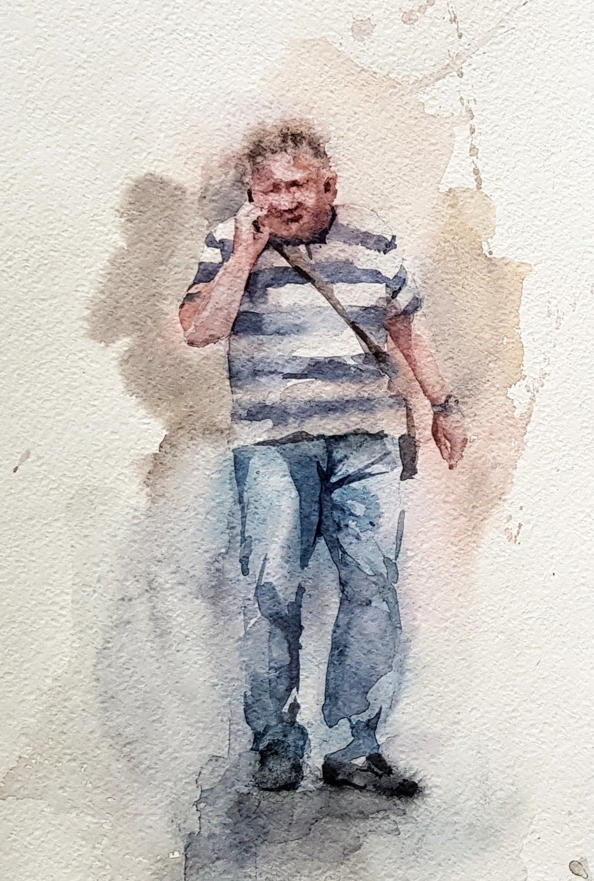 Люди акварелью