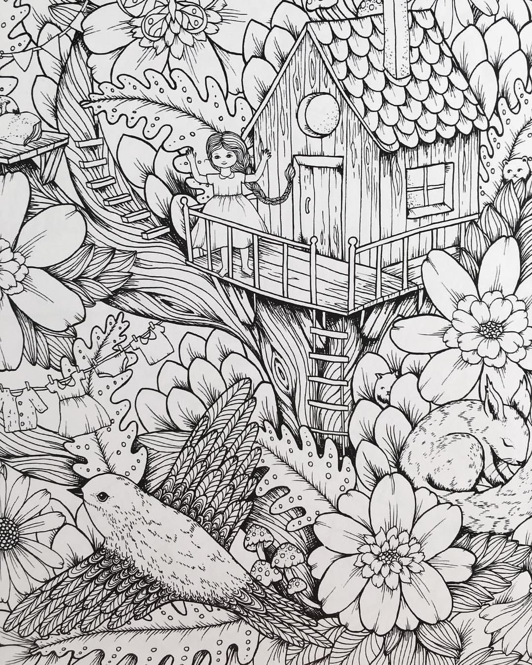 Раскраска антистресс природа