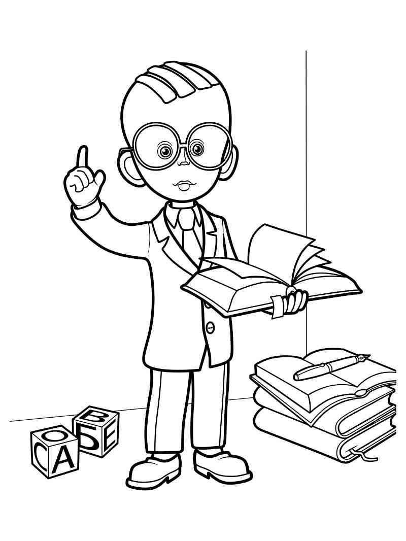 Ученик раскраска