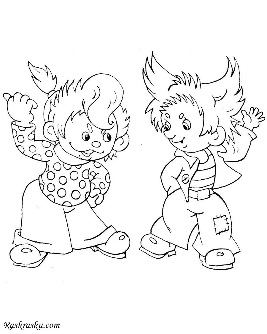 Гномик Вася раскраска для детей