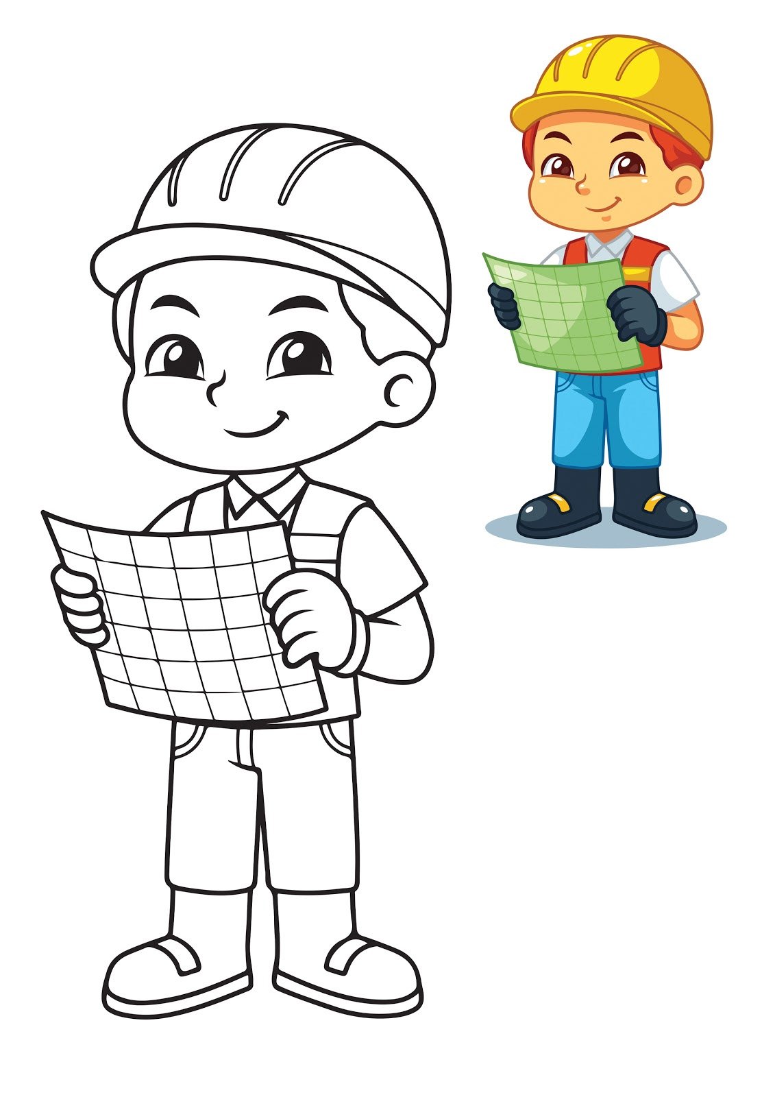 Раскраска геолог для детей