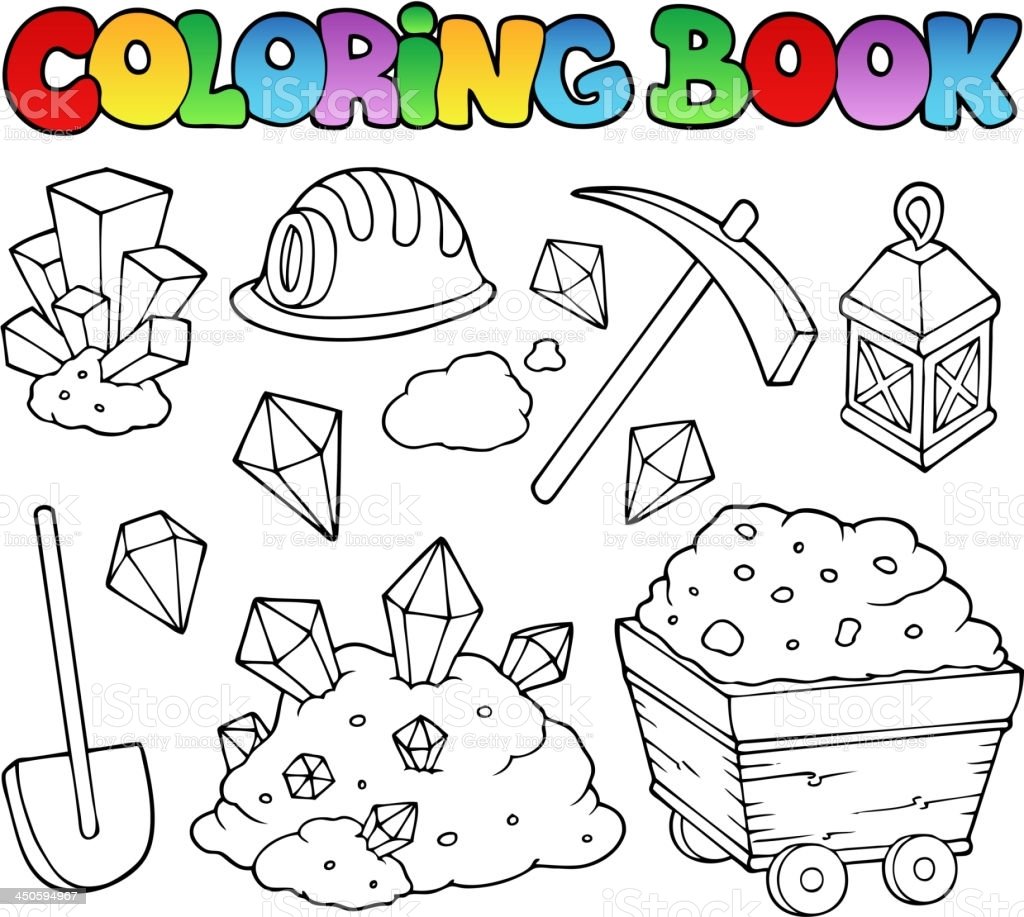 Раскраска добыча полезных ископаемых