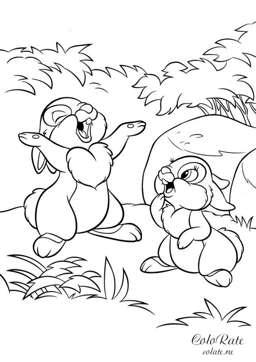 Раскраска к сказке заяц хваста для детей