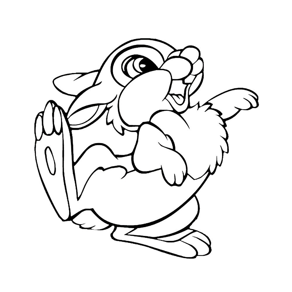 Раскраска зайчик в одежде