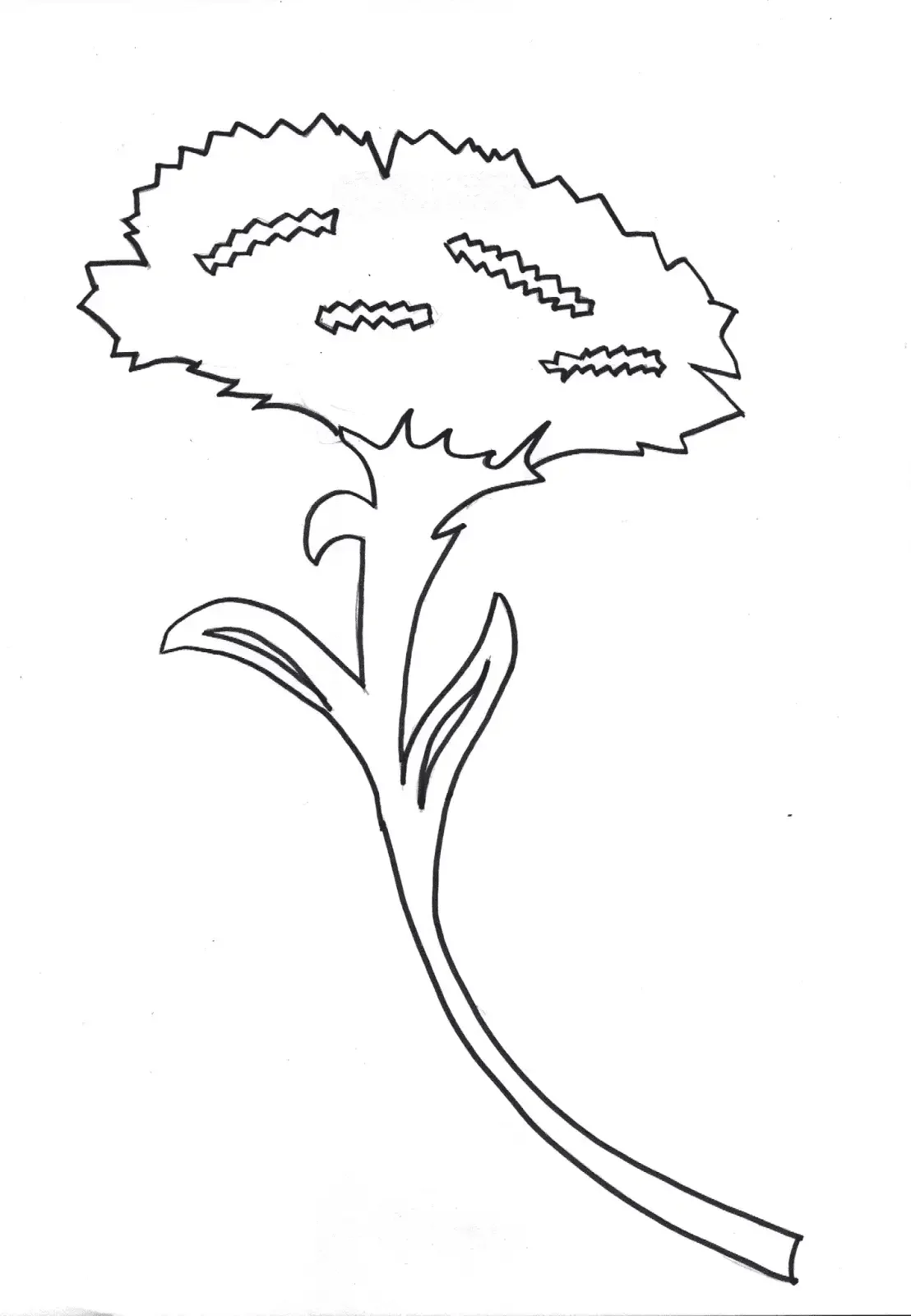 Листок раскраска