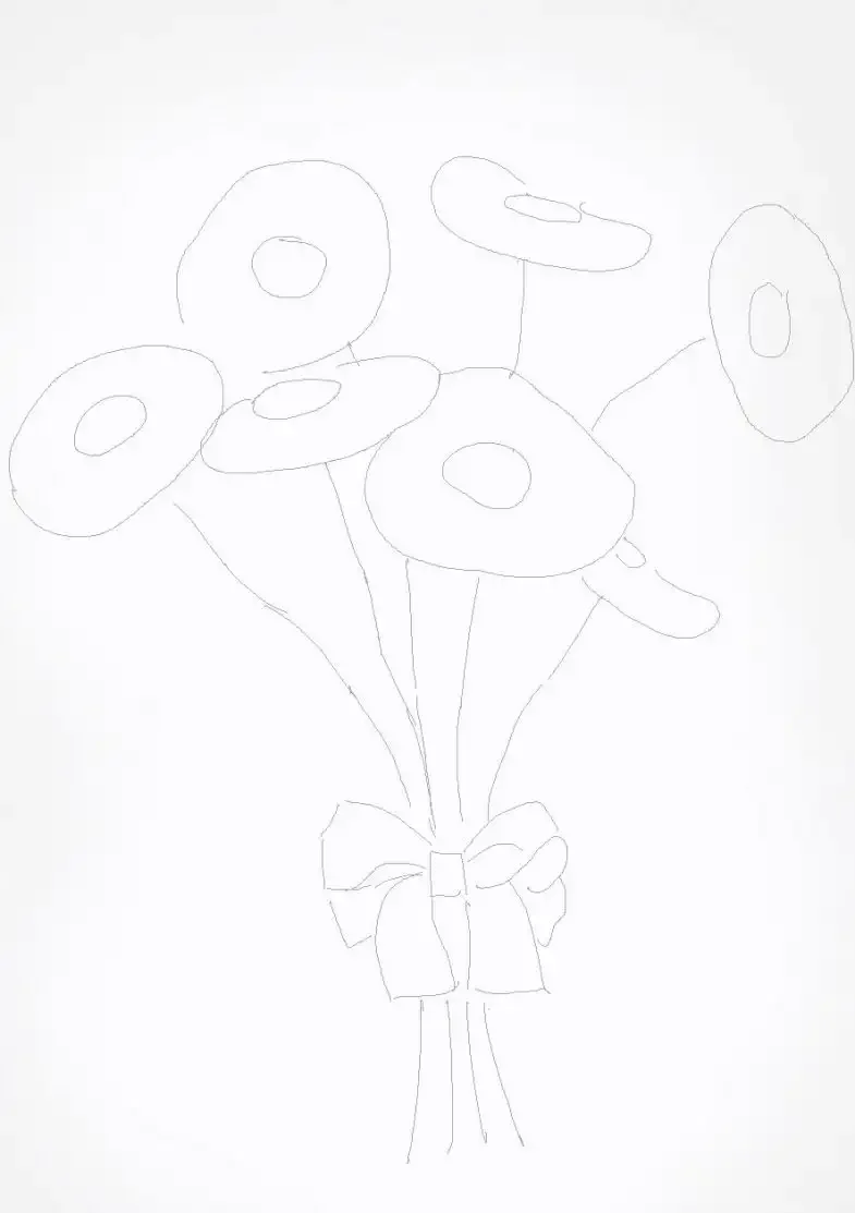 Букет рисунок легкий