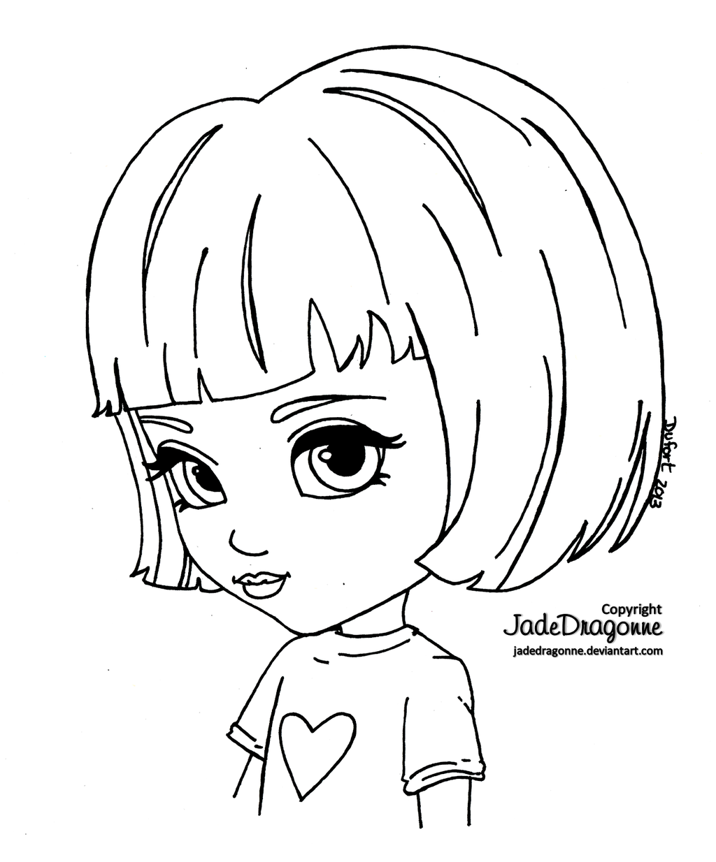 Раскраски кукол Чиби