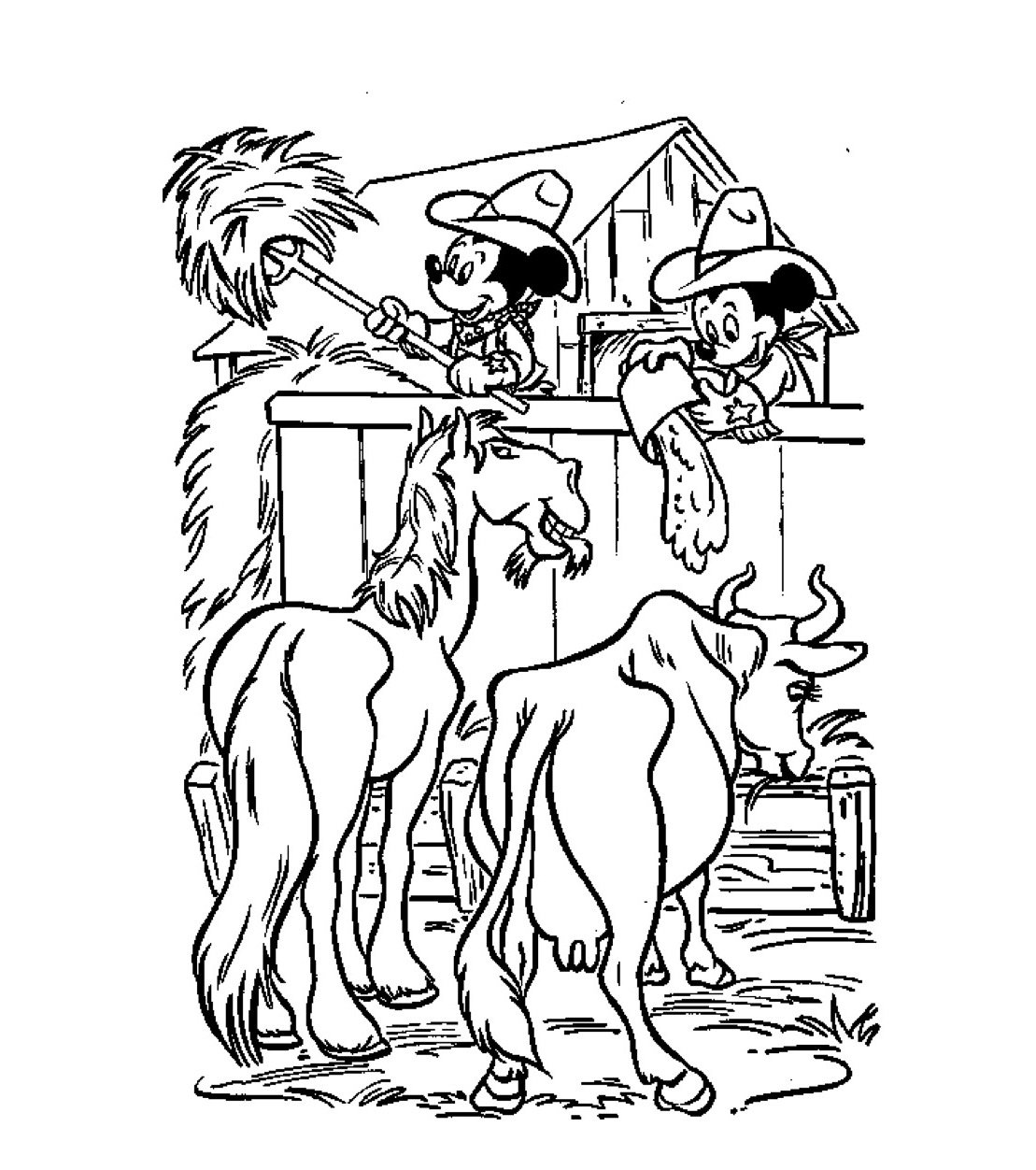 Раскраска конь