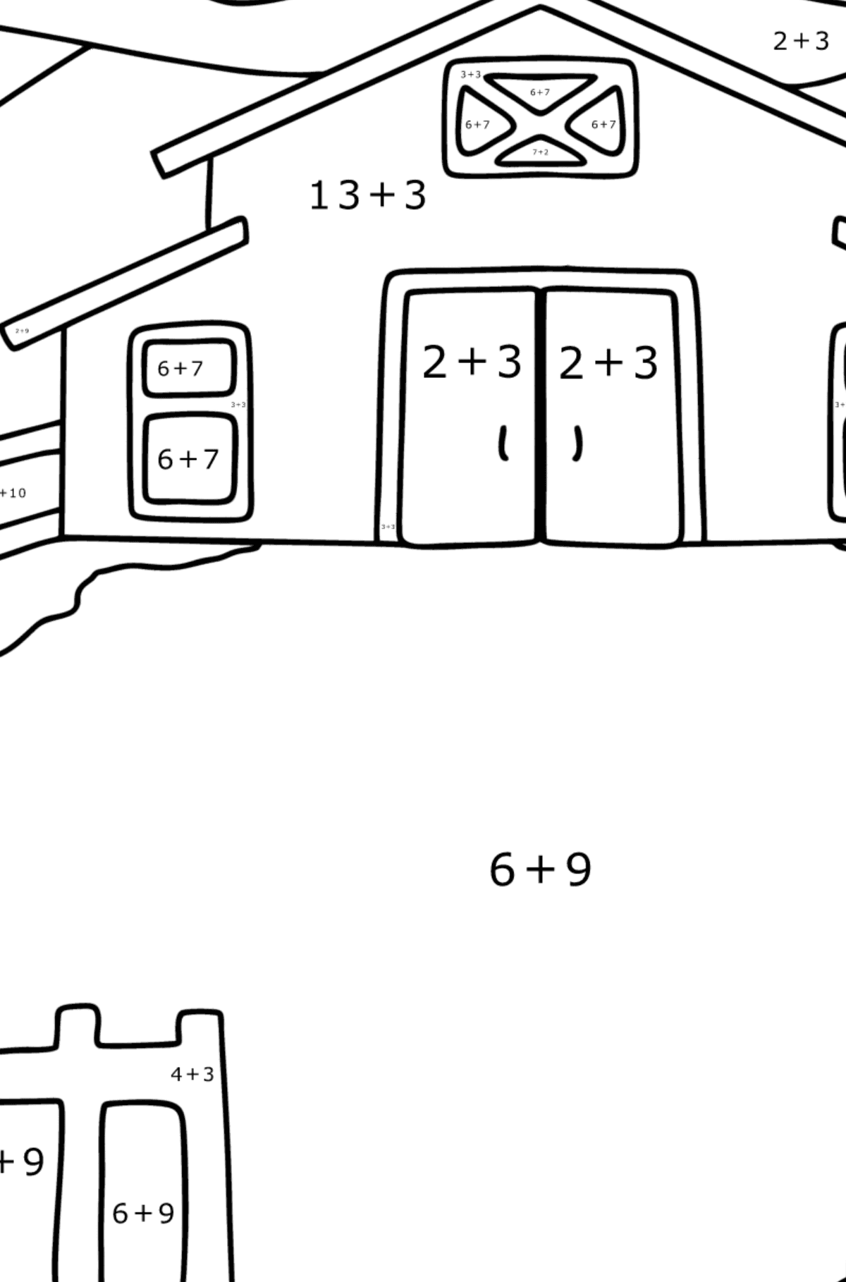 Раскраска 2 лошади