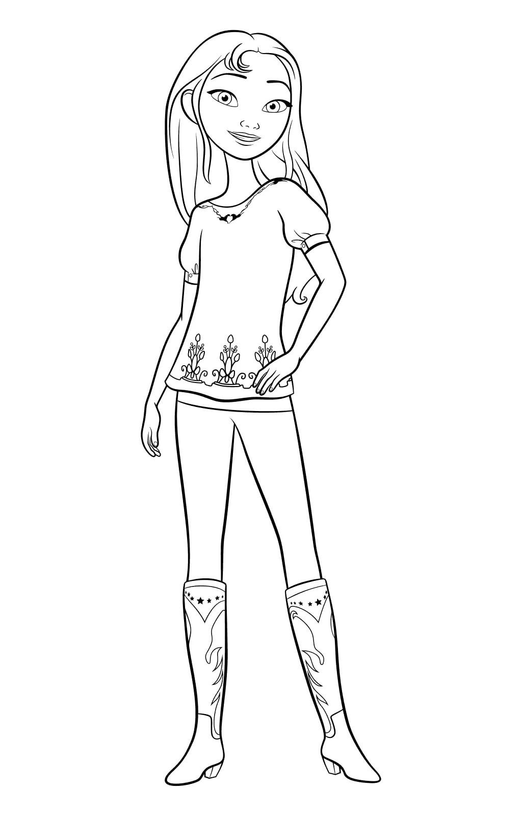 Принцесса на лошади раскраска