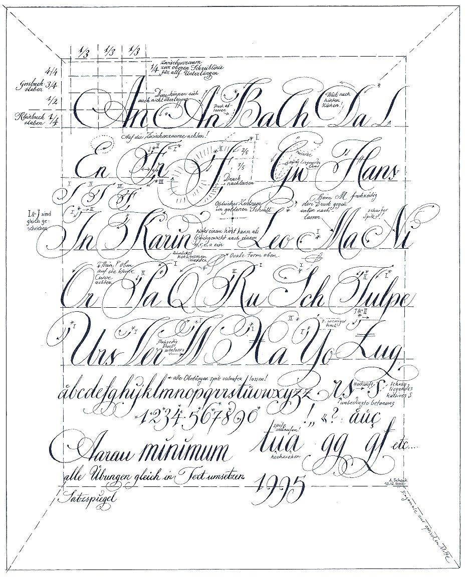 Каллиграфический алфавит прописи