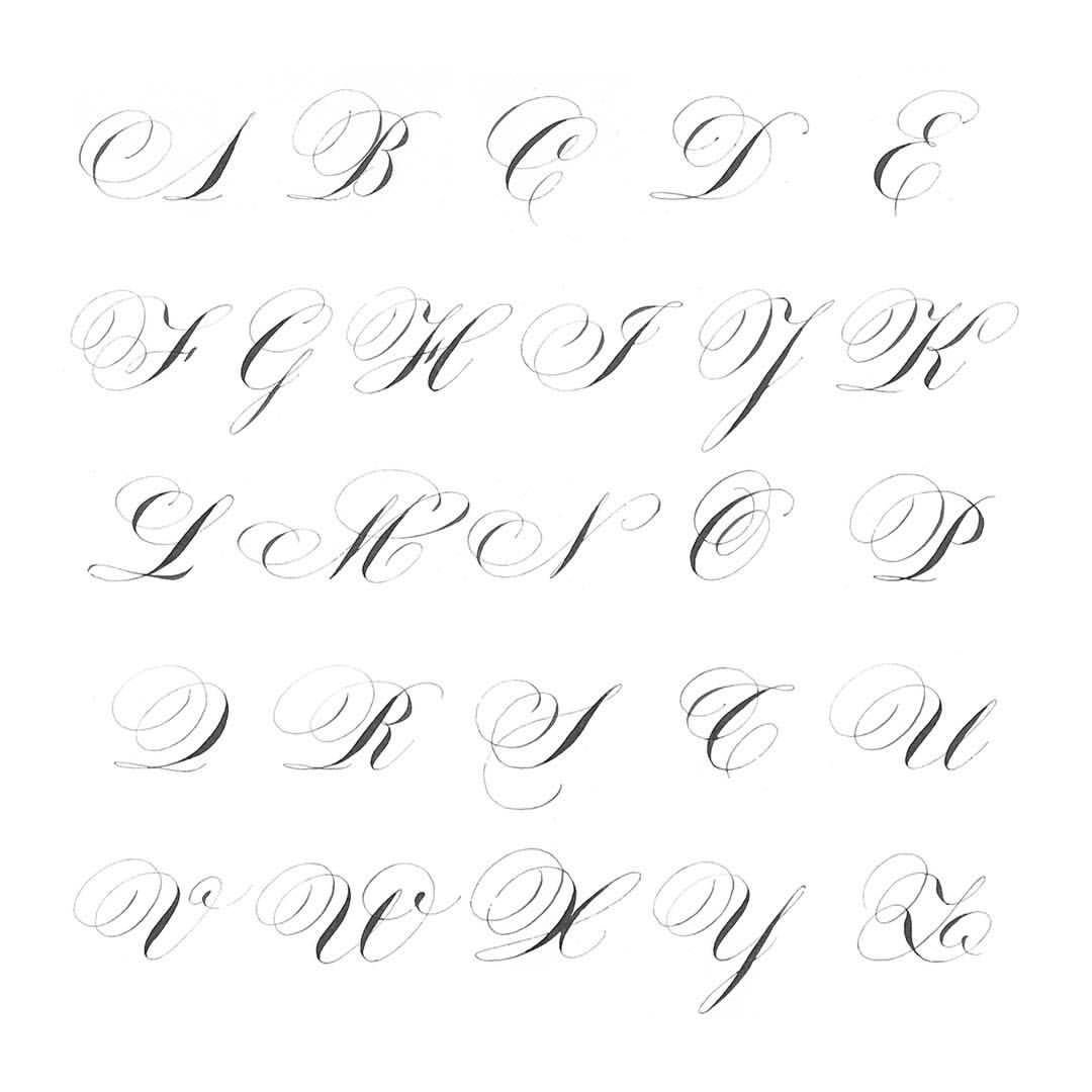 Копперплейт шрифт каллиграфия