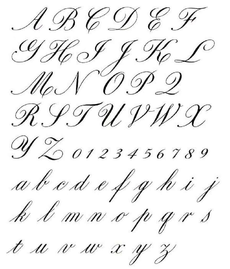 Английский почерк алфавит