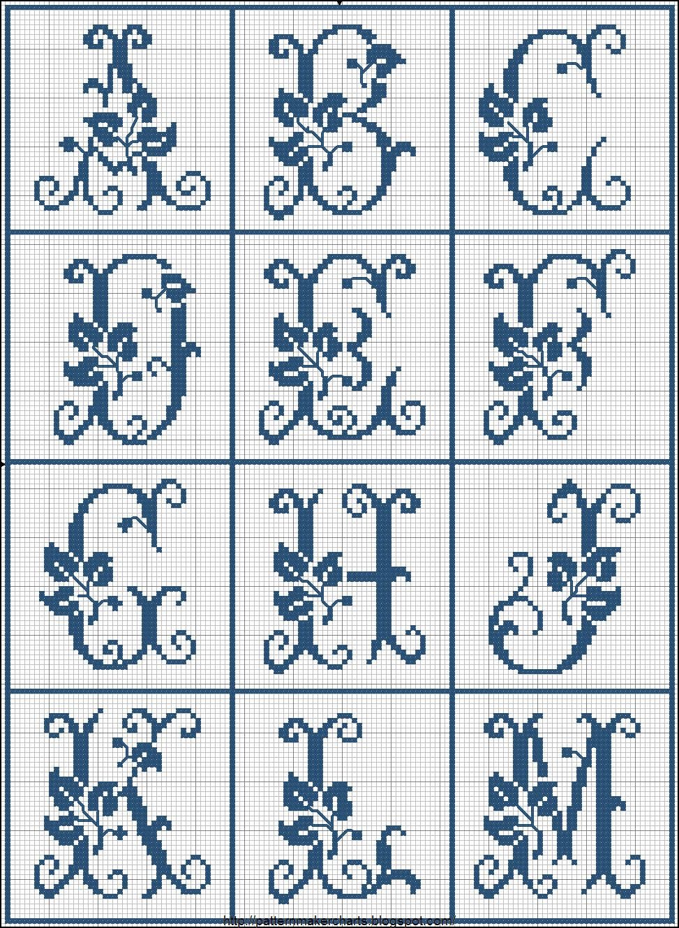 Красивые буквы для вышивки