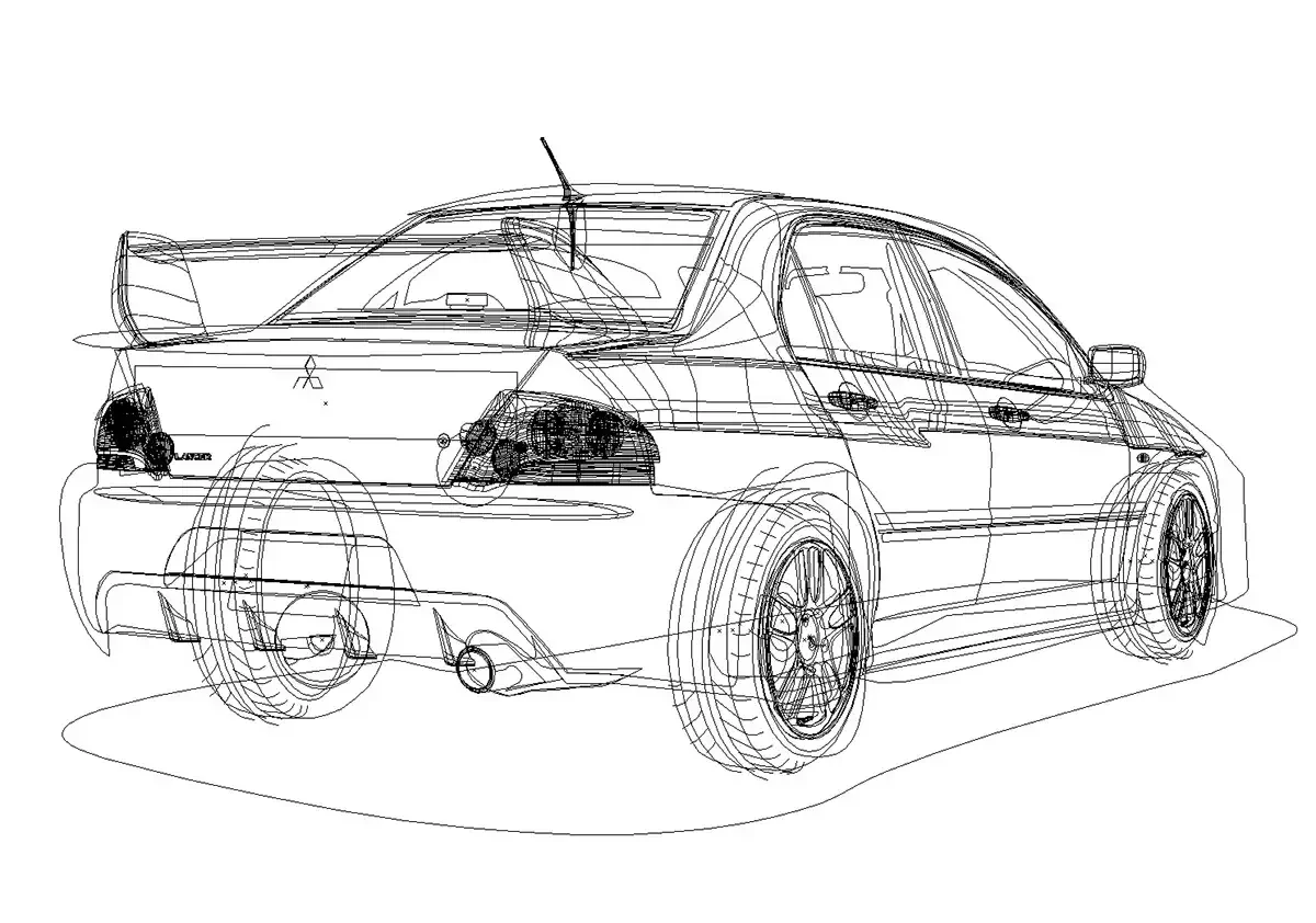 Mitsubishi EVO 9 Blueprint