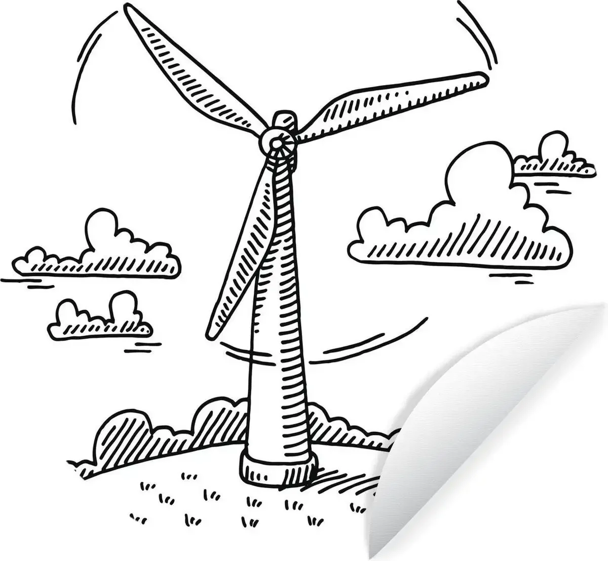 Лампочка мультяшная черно белая