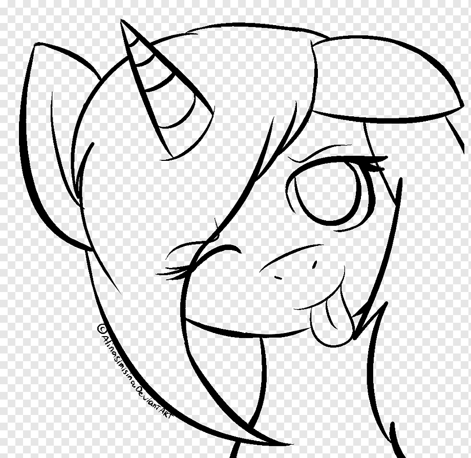 Шаблон пони для рисования