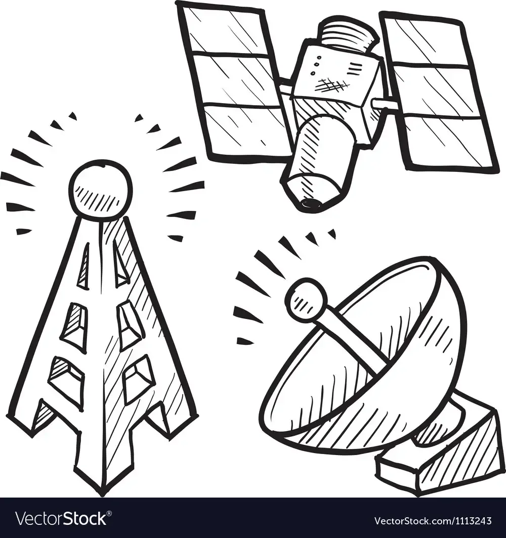 Спутник схематичное изображение