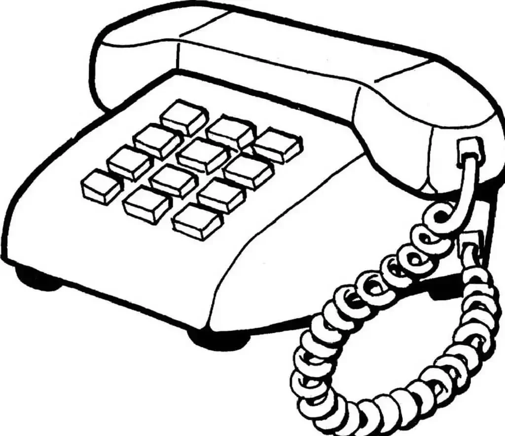 Мобильный телефон раскраска