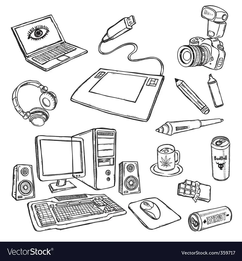 Компьютерная техника рисунок