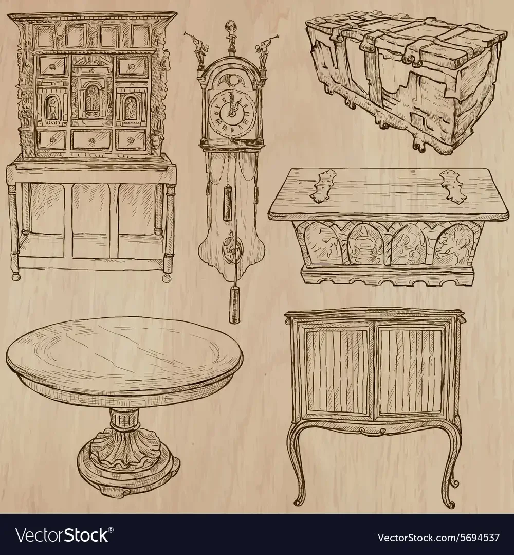 Антикварные вещи рисунок