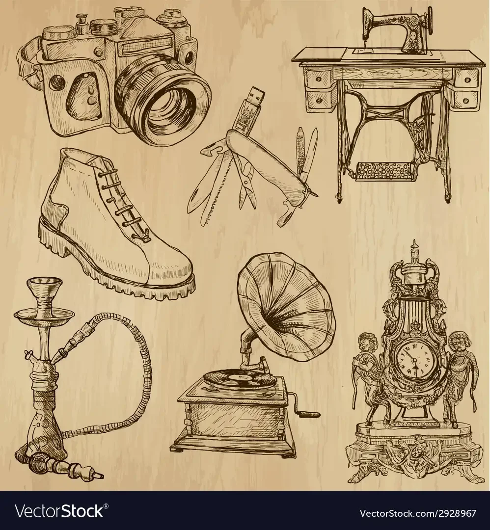 Раскраски старинные предметы