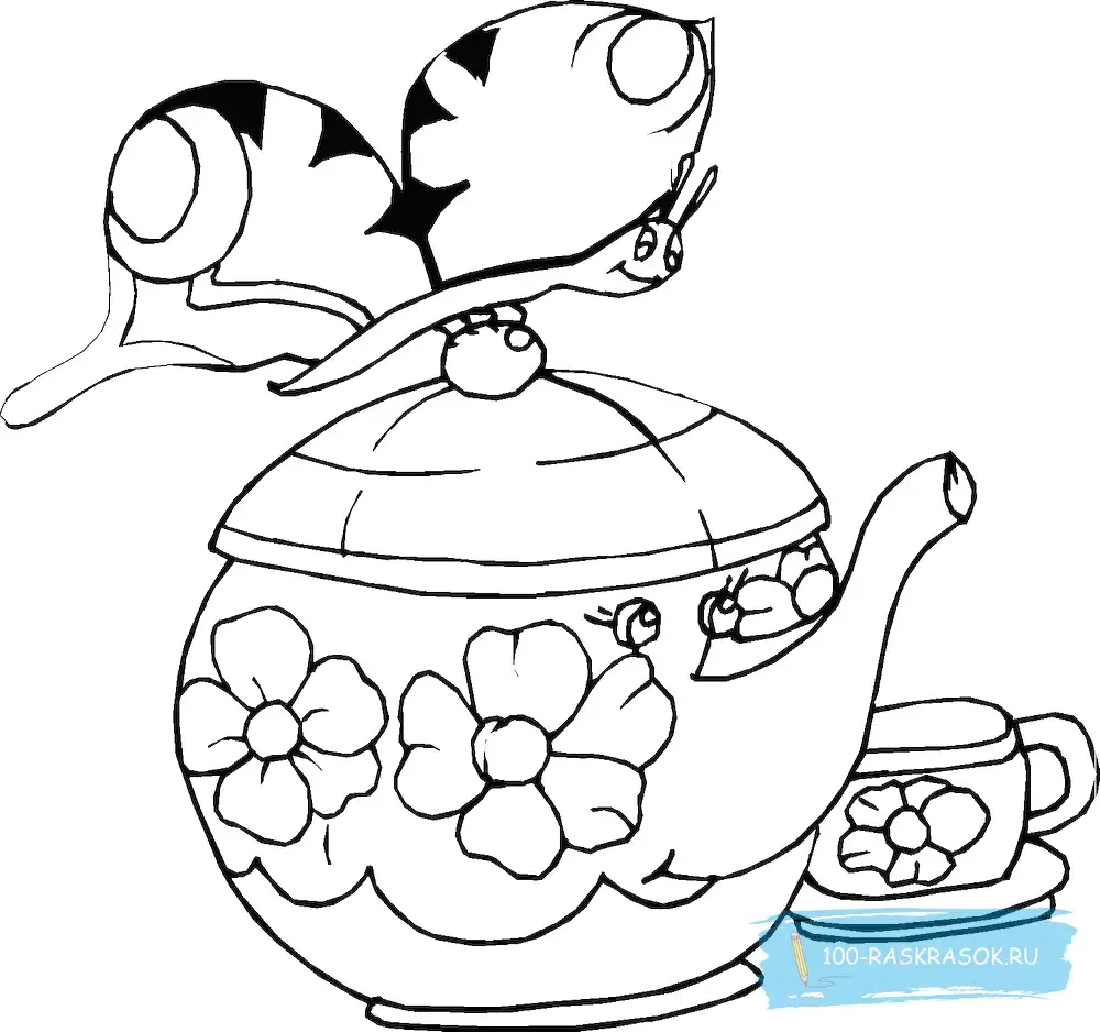 Хохлома раскраска для детей