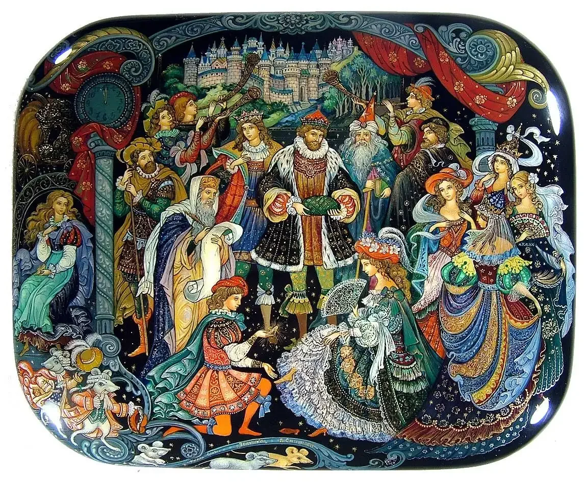 Федоскинская роспись Снегурочка