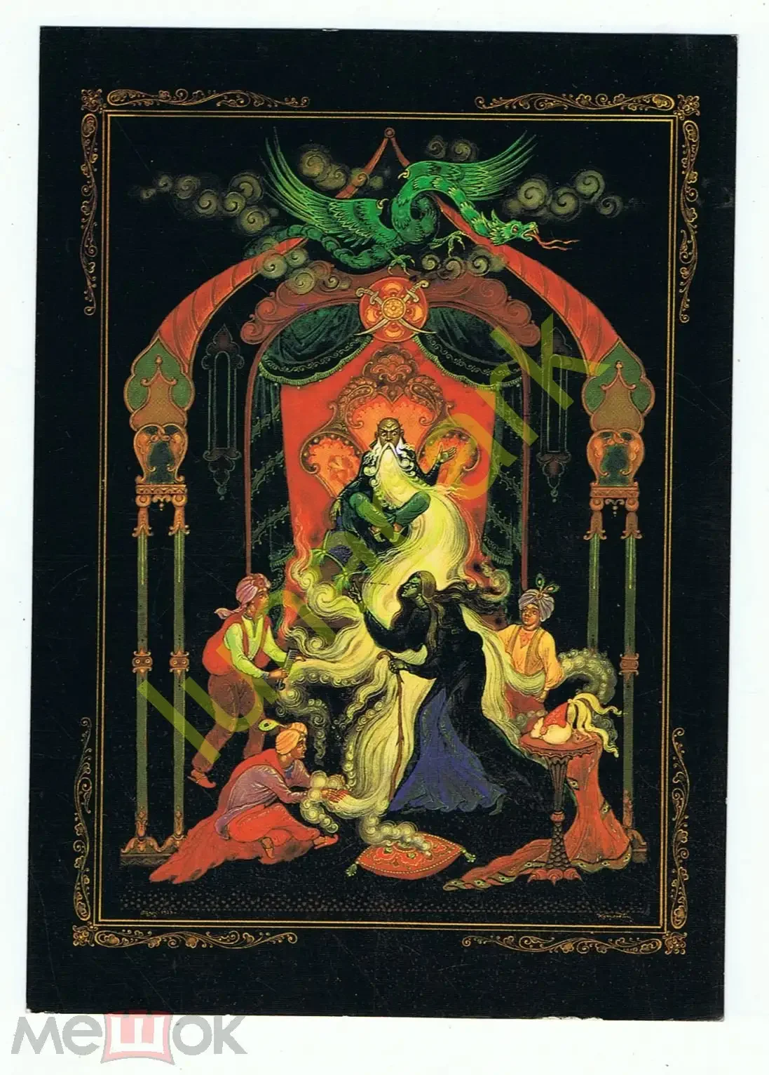 Палехская роспись сказки Пушкина