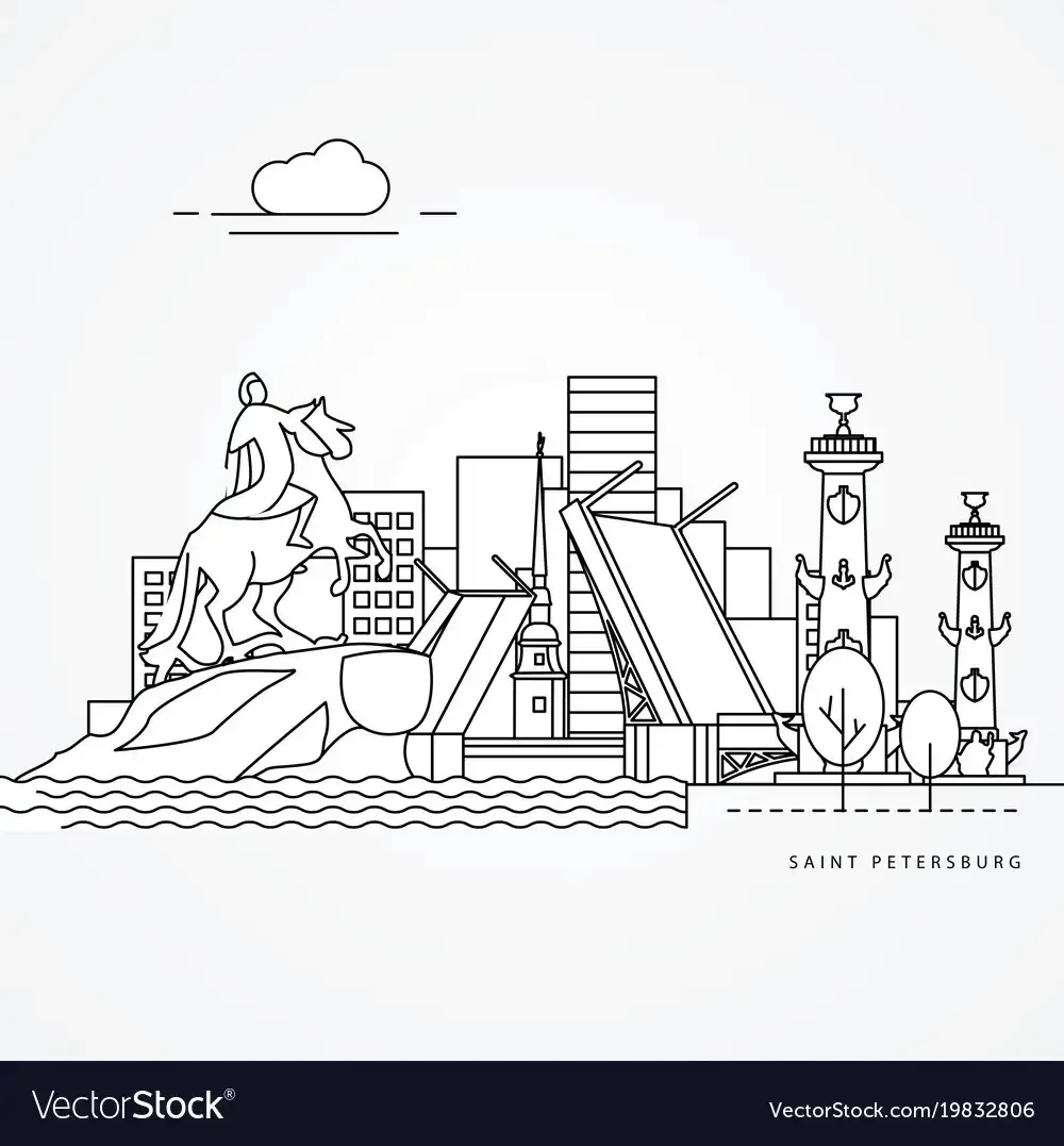 Раскраска Петербург для детей