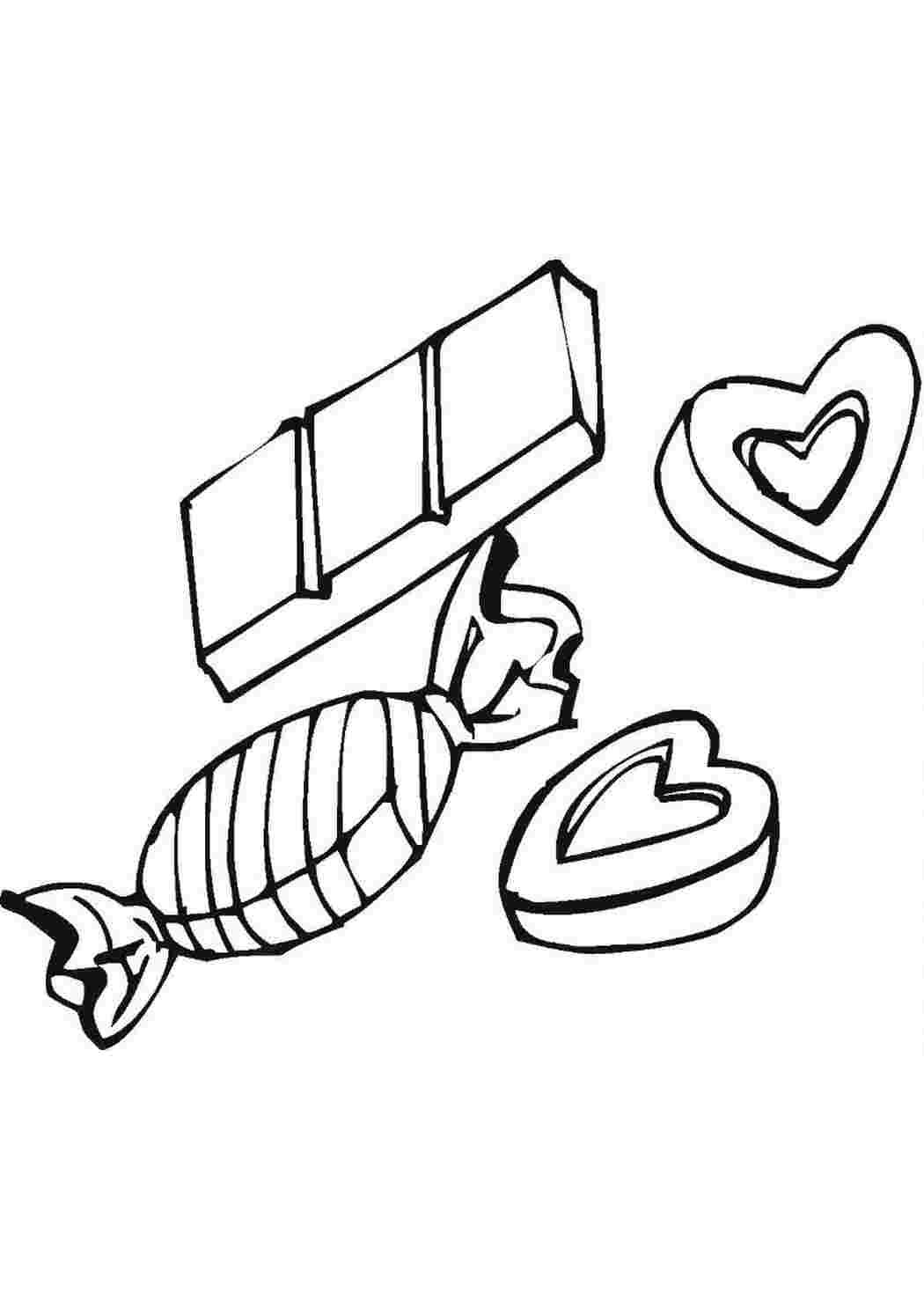 Раскраска конфетный мир