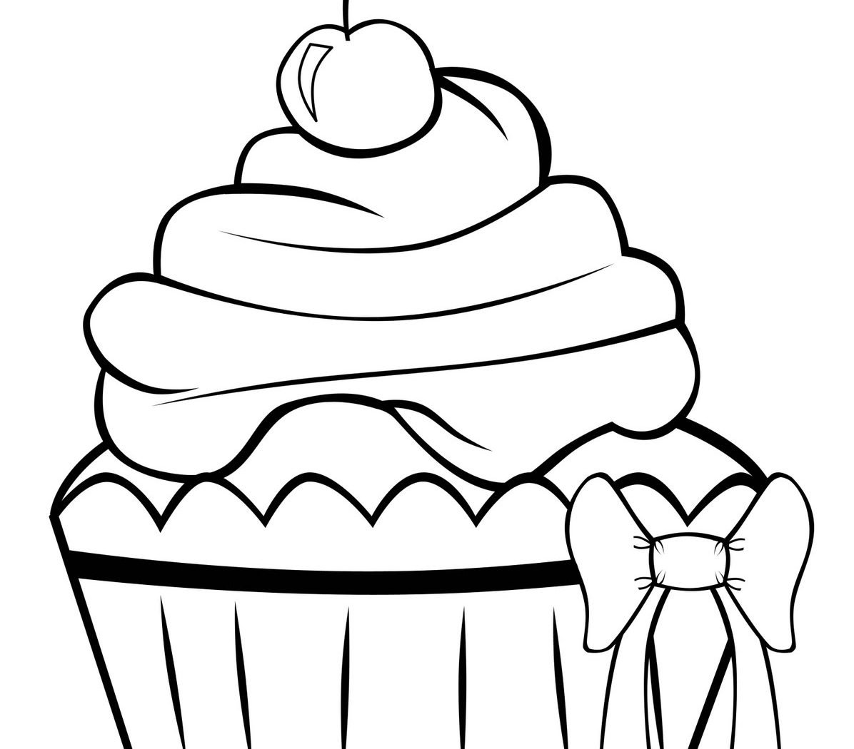 Раскраски тортики и пирожные и мороженое