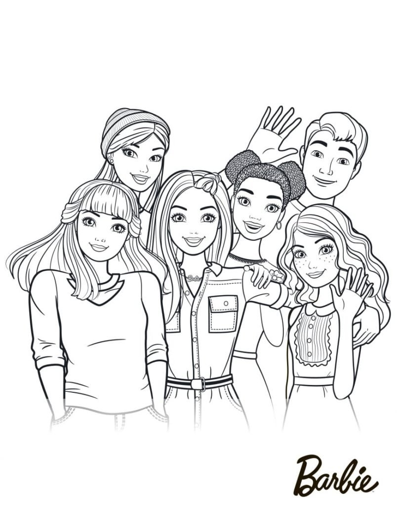 Раскраска Барби повар