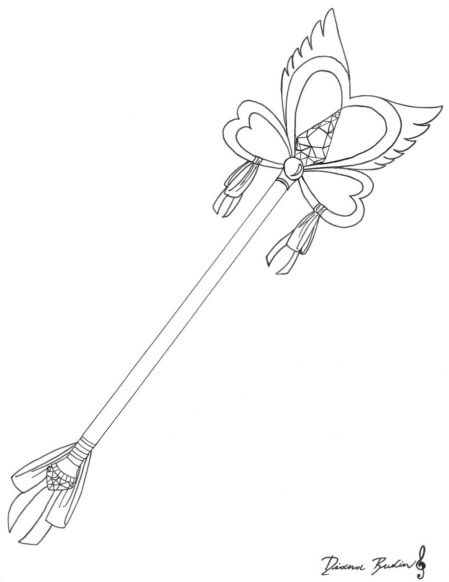 Распечатка палочка Баттерфляй