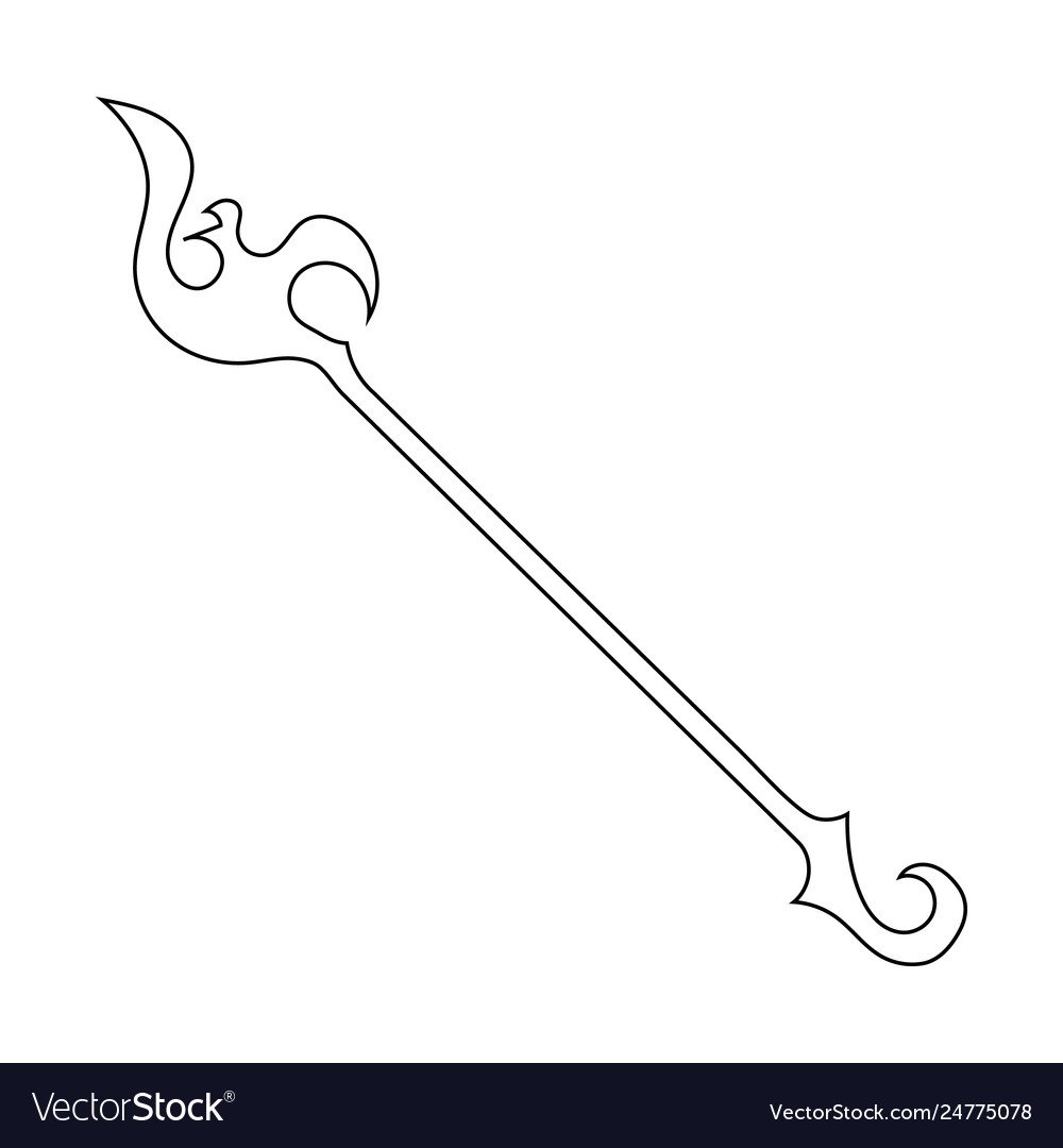 Посох раскраска