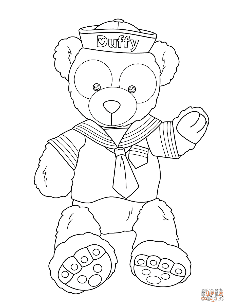 Медвежонок Валера раскраска