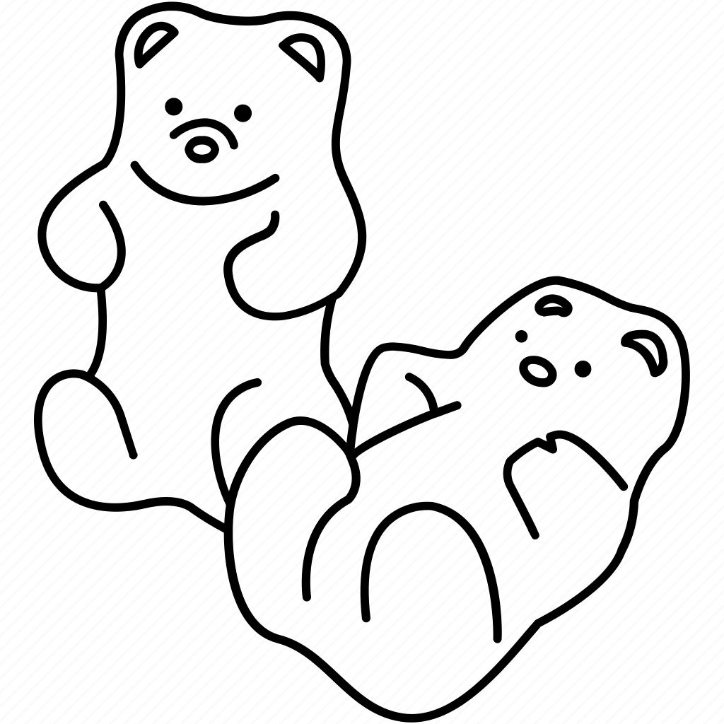 Раскраска мармеладный мишка