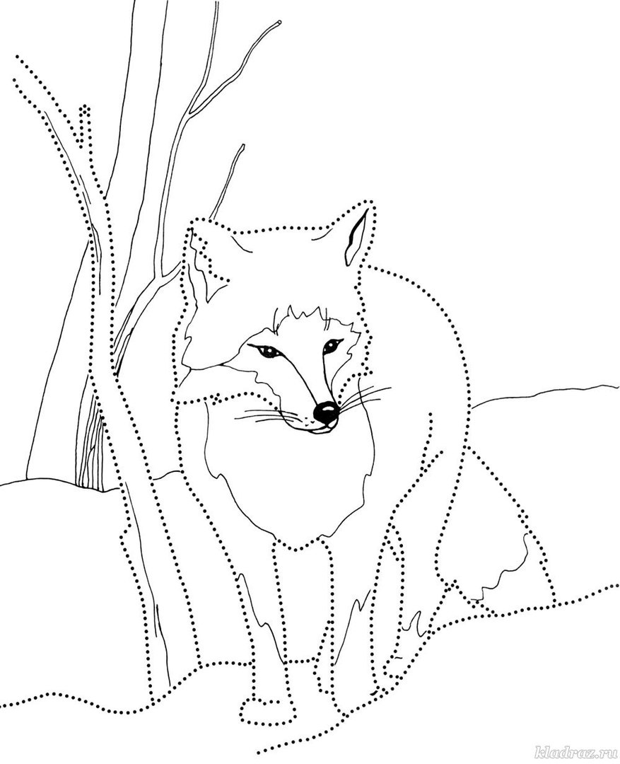 Раскраска на сказку Лисичка сестричка и волк