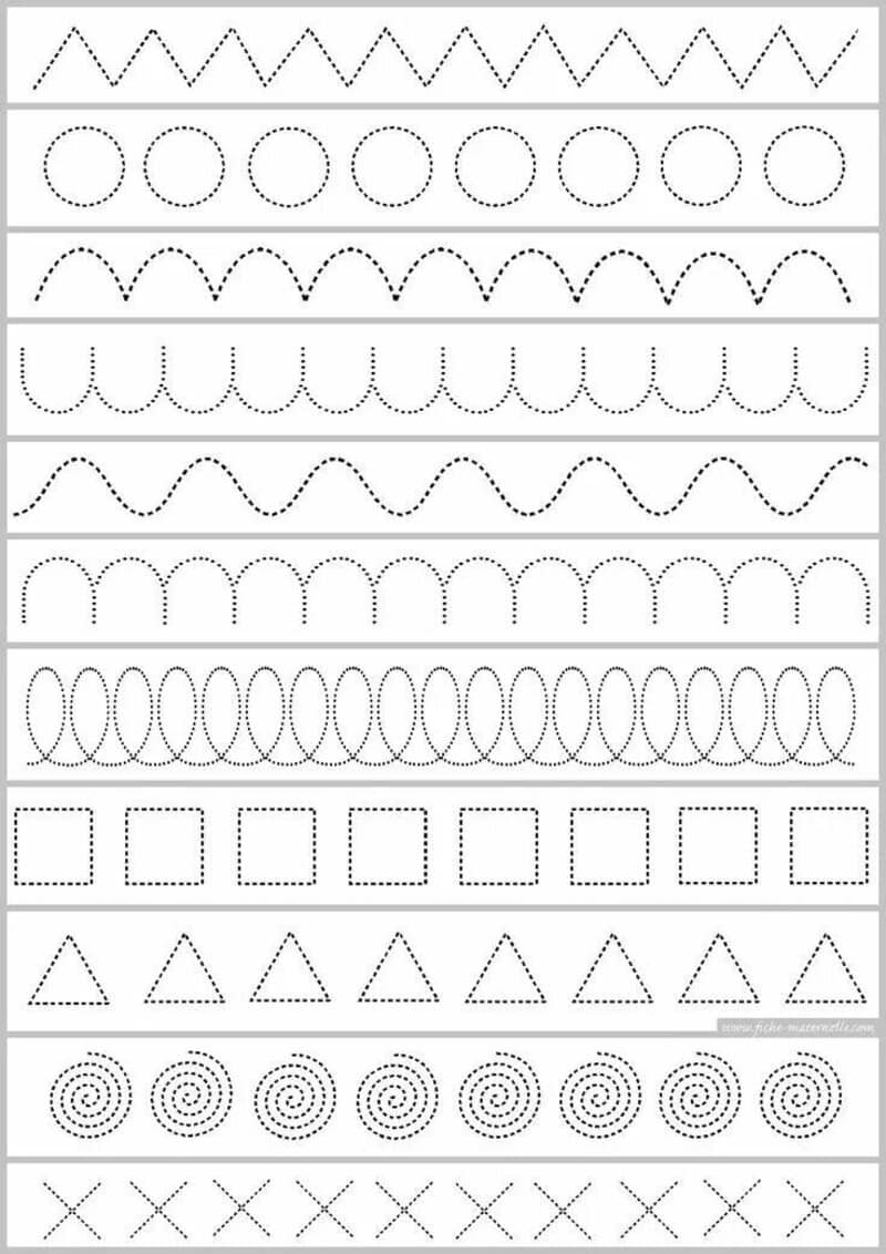 Графические узоры для дошкольников