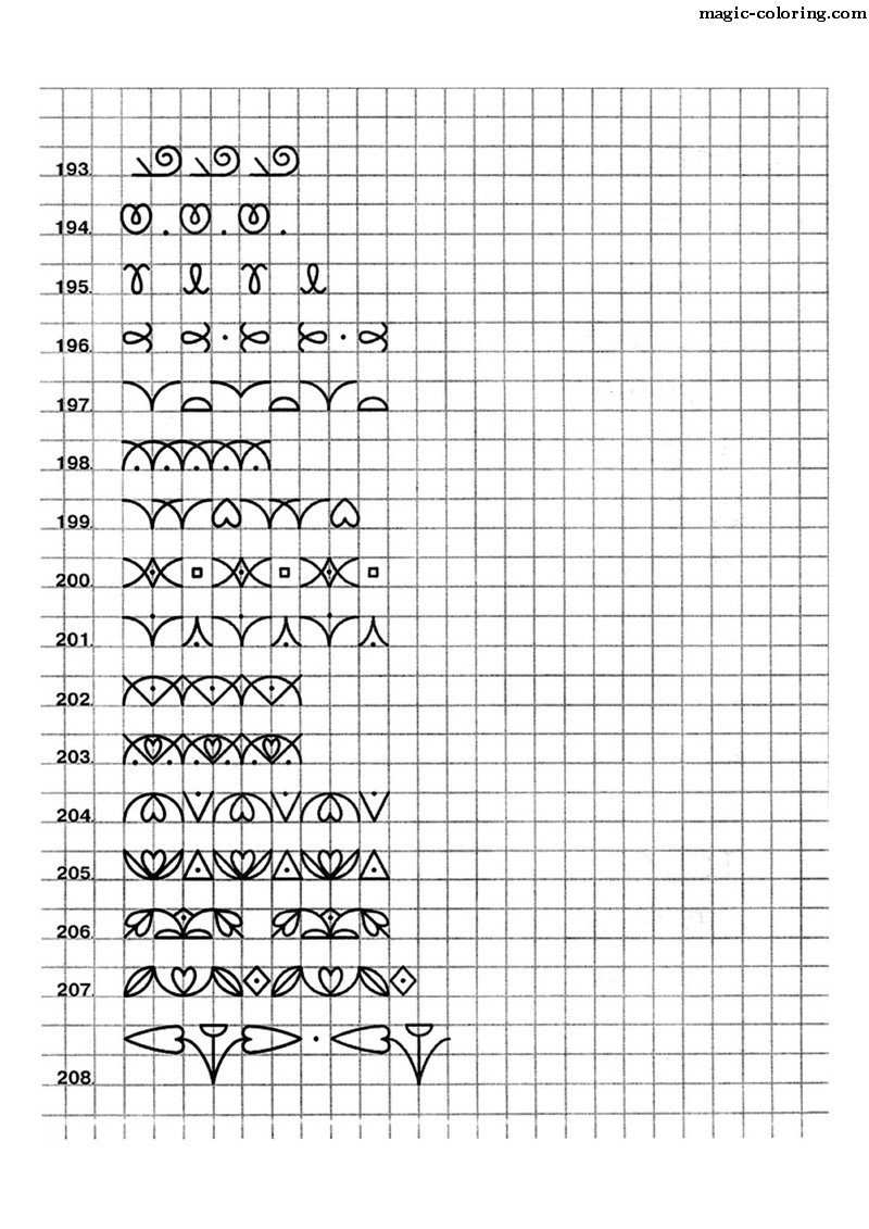 Узоры по клеточкам 1