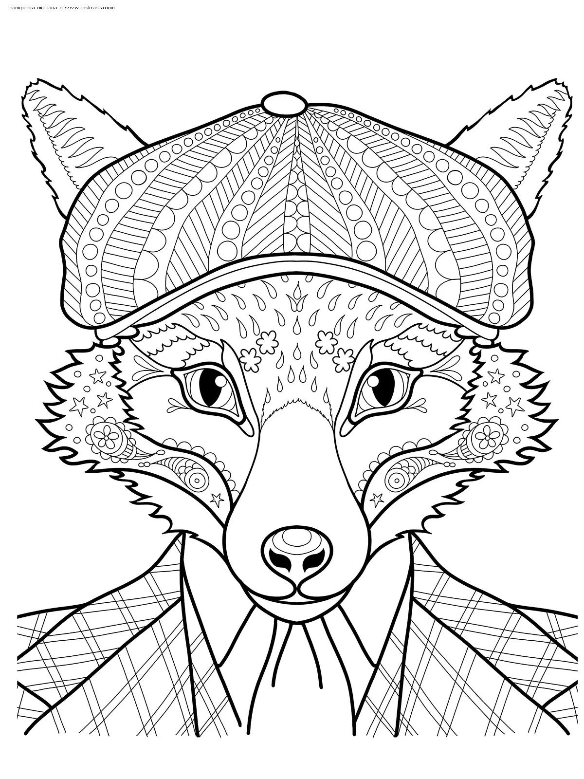 Раскраскаантистрес волк