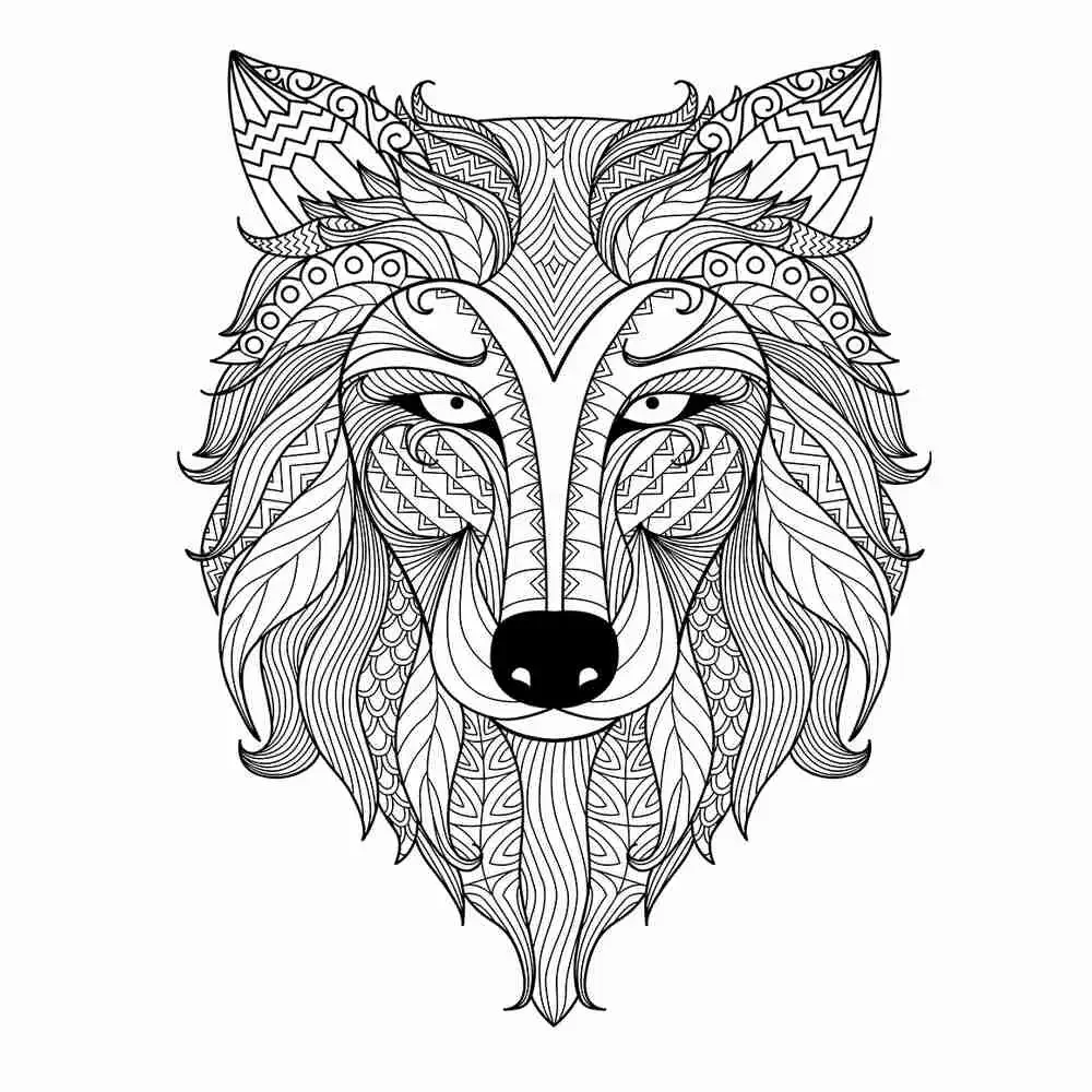 Раскраска антистресс лиса
