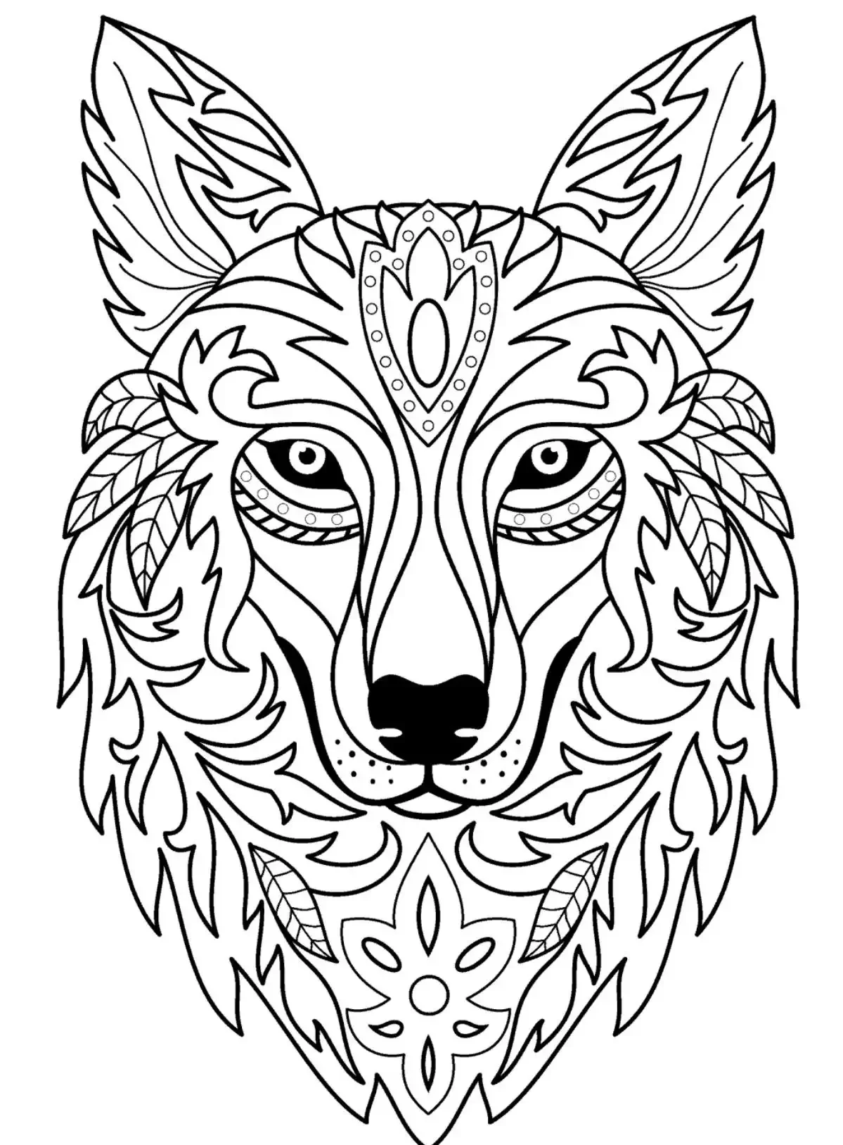 Тату эскизы лисы с контуром